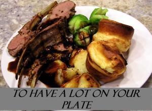 TO HAVE A LOT ON YOUR PLATE IDIOM